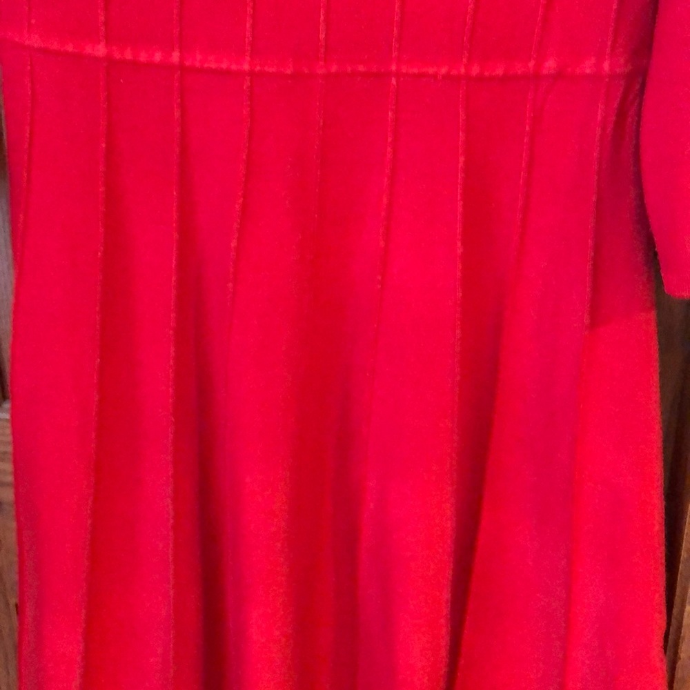 Red Sweater Dress - Picture 3 of 8
